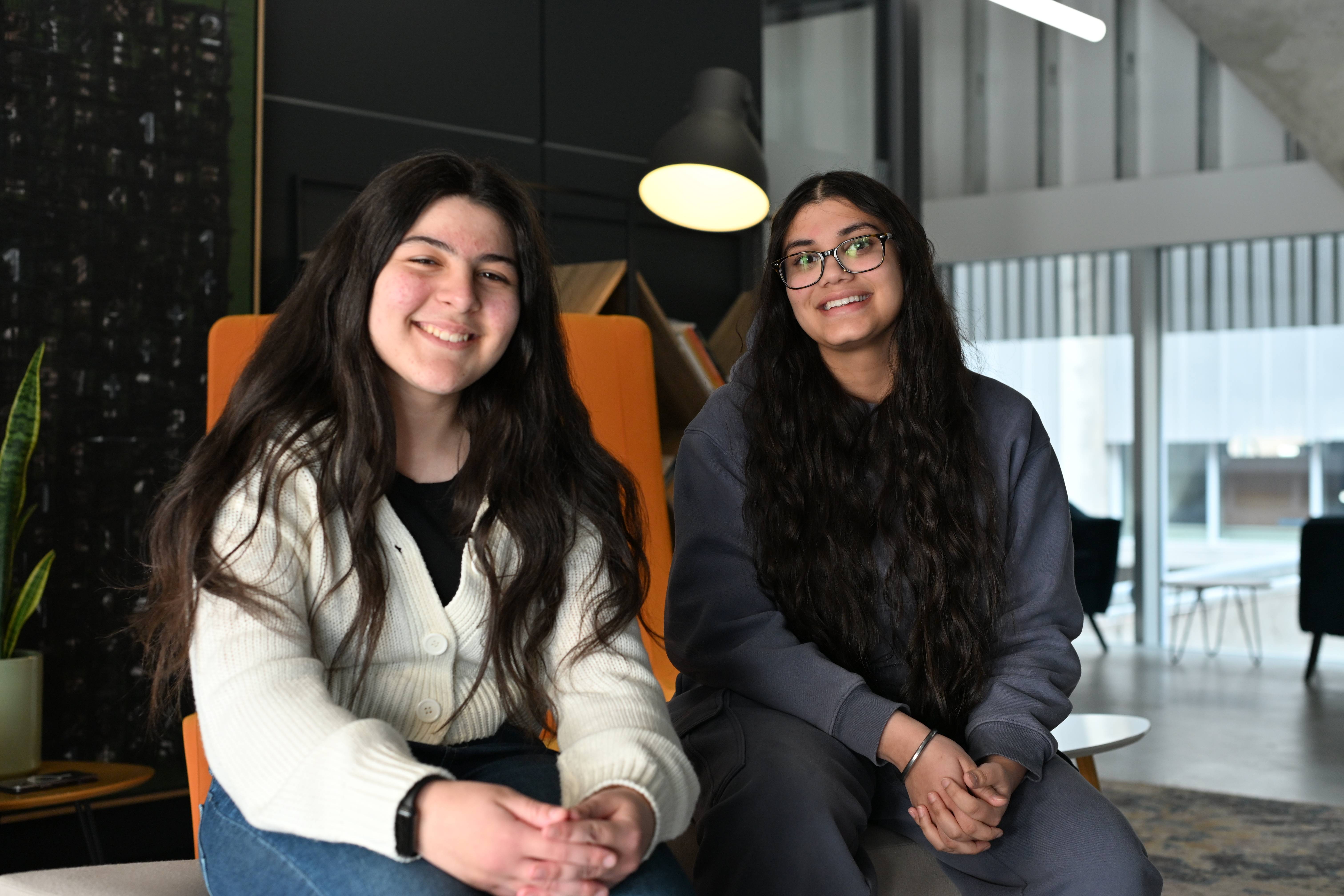 Isavella Tsoulias and Sophia Dhami, co-founders of ClotGuard